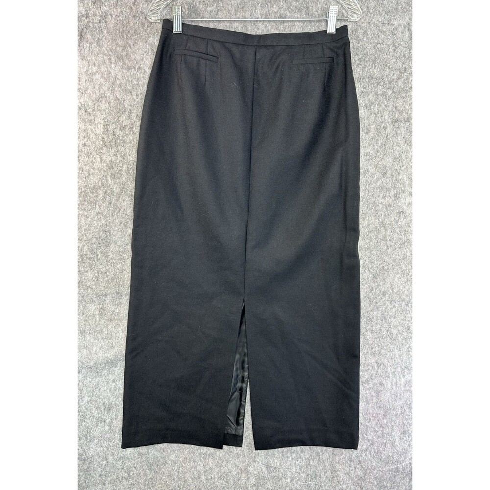 Harve Benard Holtzman Wool Skirt Long Pencil Black Size 8
